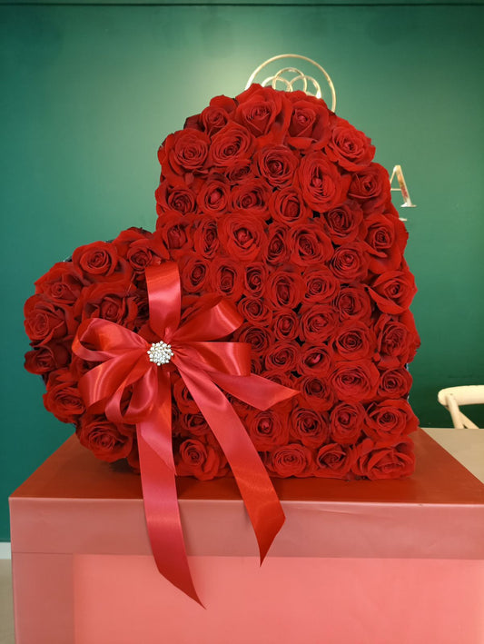 Heart Shaped Rose Arrangement